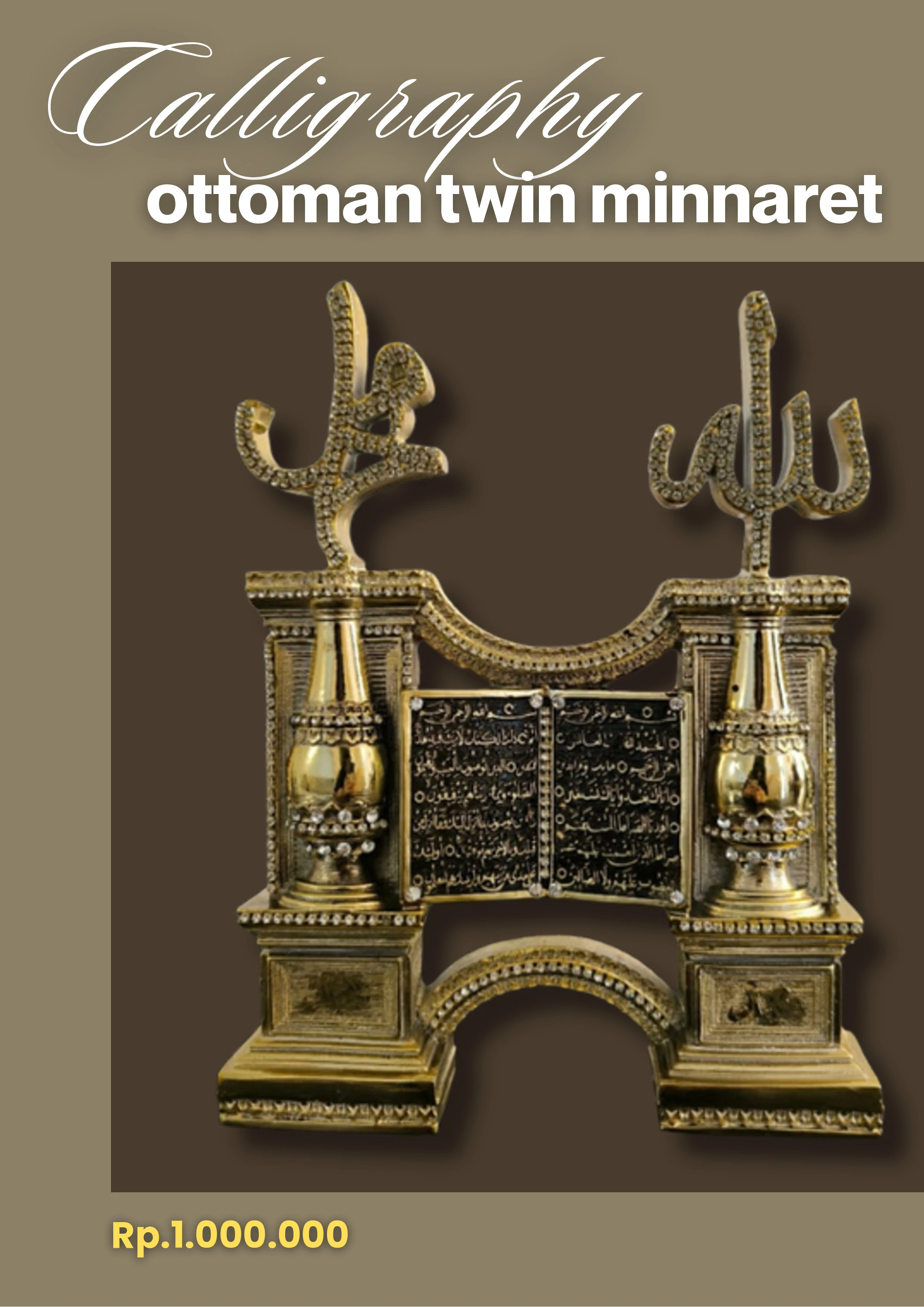 Calligraphy Ottoman Twin Minnaret